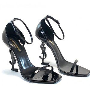 Saint Laurent Opyum Ysl Slingback Sandal in Black